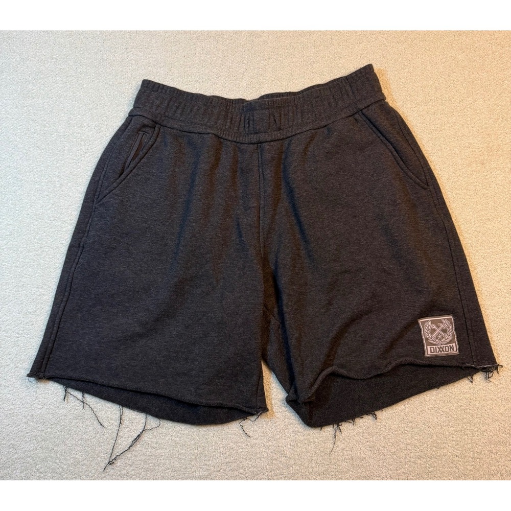 Dixxon Flannel Co Mens Charcoal Grey Frayed Hem Sweat Shorts Size Large